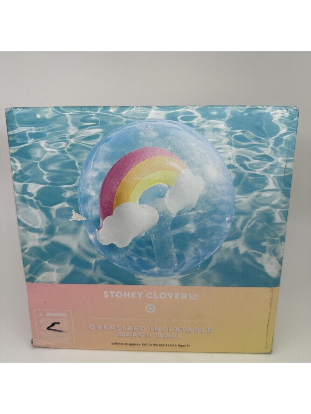 NEW Stoney Clover Lane 24" Inflatable Beach Ball Pool Toy Target Bag Handbag